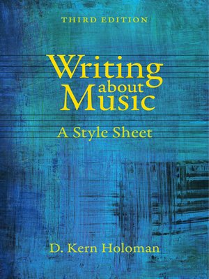cover image of Writing about Music